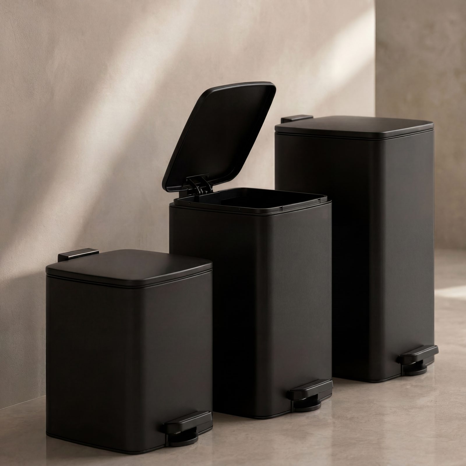 Black Pedal Bin vista 2